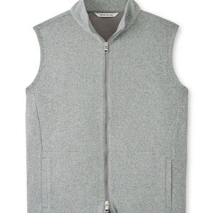 Peter Millar Heather Charcoal Grey Fleece Vest